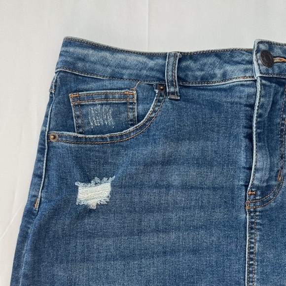 1946 brand size 10 distressed Classic Blue Denim Pencil denim Jean Skirt - Picture 3 of 8